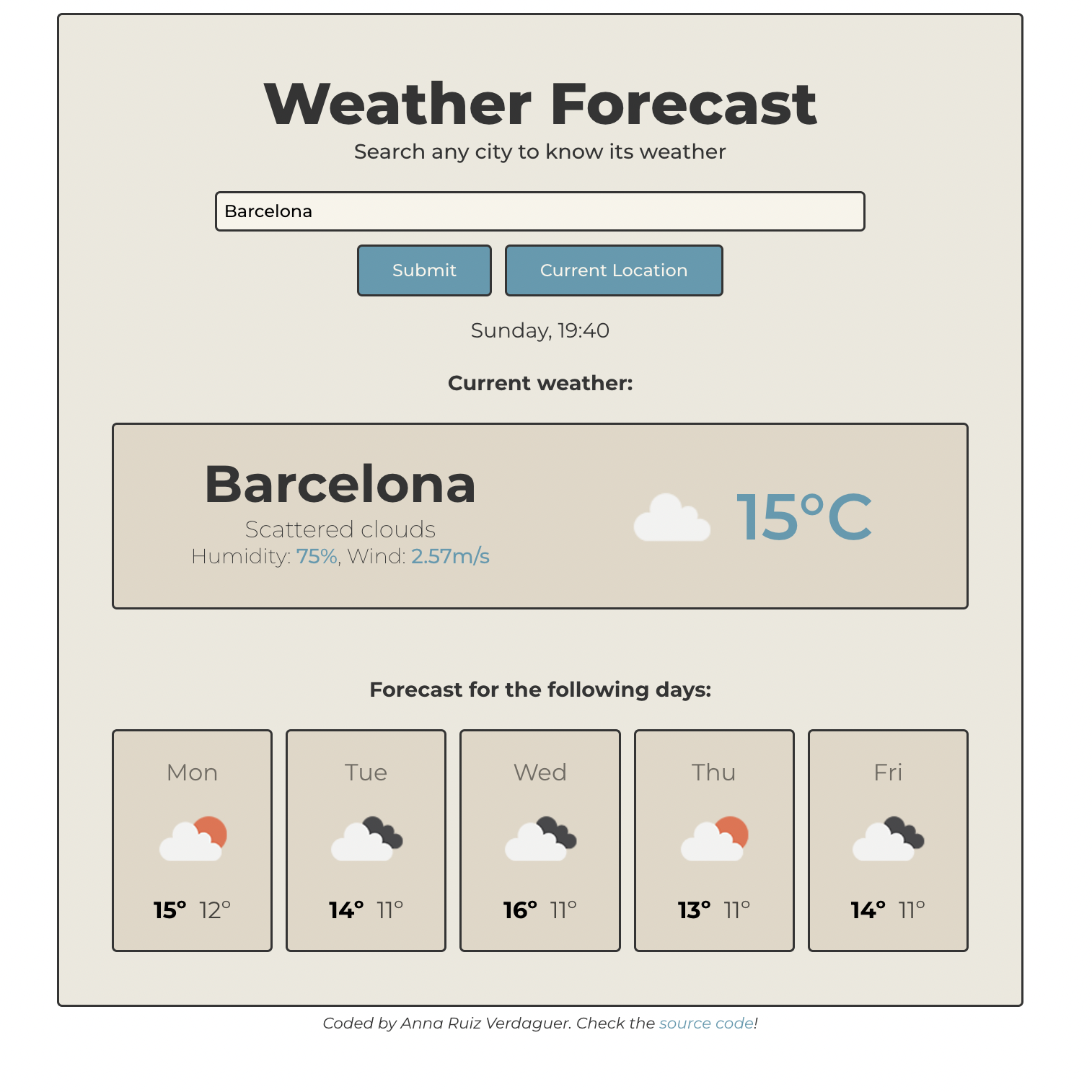 Weather app